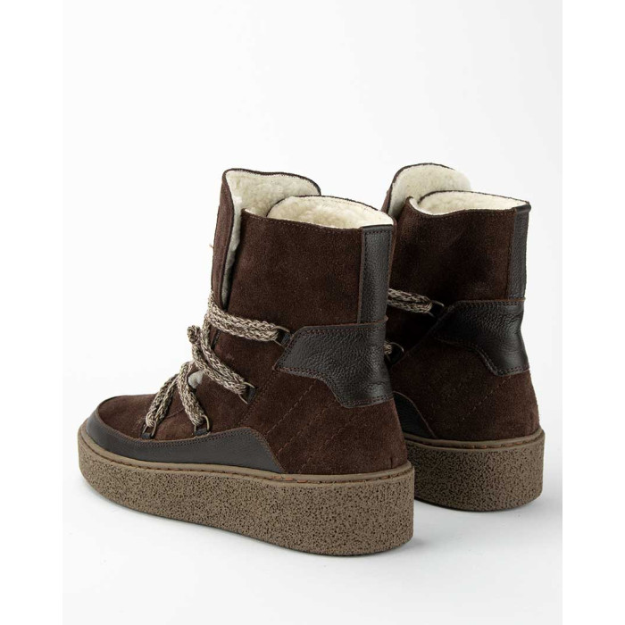 Brown leather snow boots BOTIMO