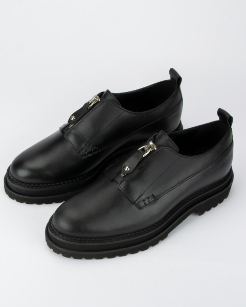 Black leather oxfords BOTIMO