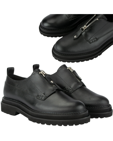 Black leather oxfords BOTIMO