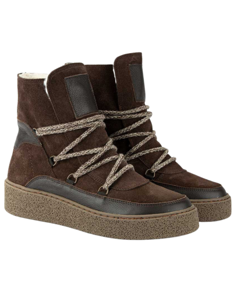 Brown leather snow boots BOTIMO