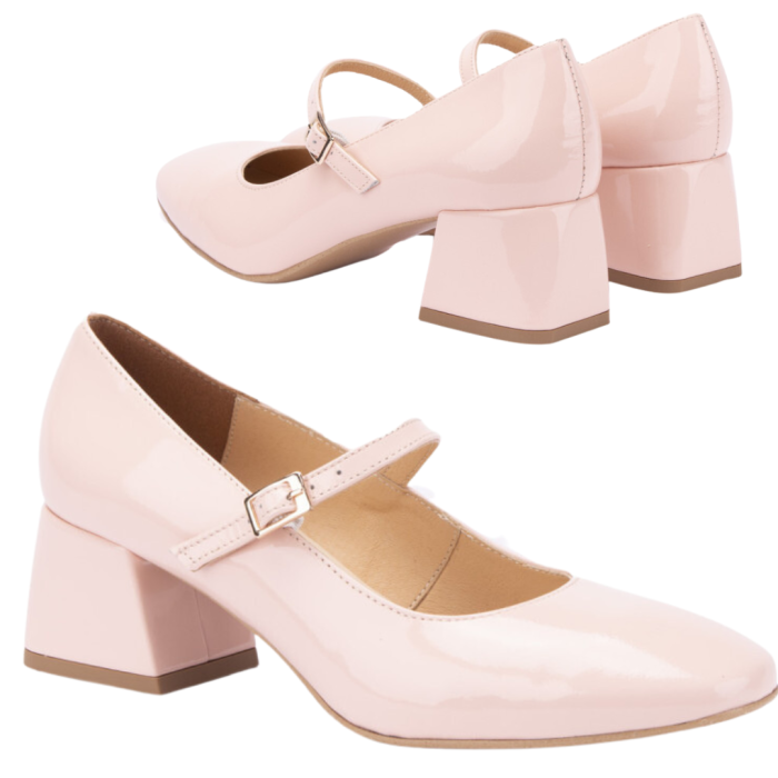 Pink pumps on 4.5 cm heel
