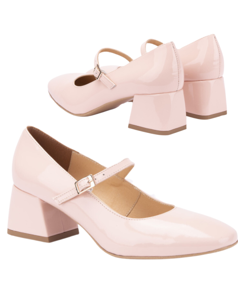 Pink pumps on 4.5 cm heel