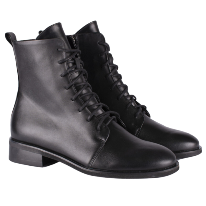 Czarne botki ze skóry licowej BOTIMO