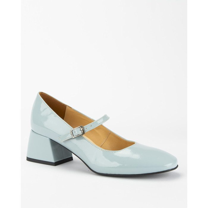 Blue pumps with 4.5 cm heel