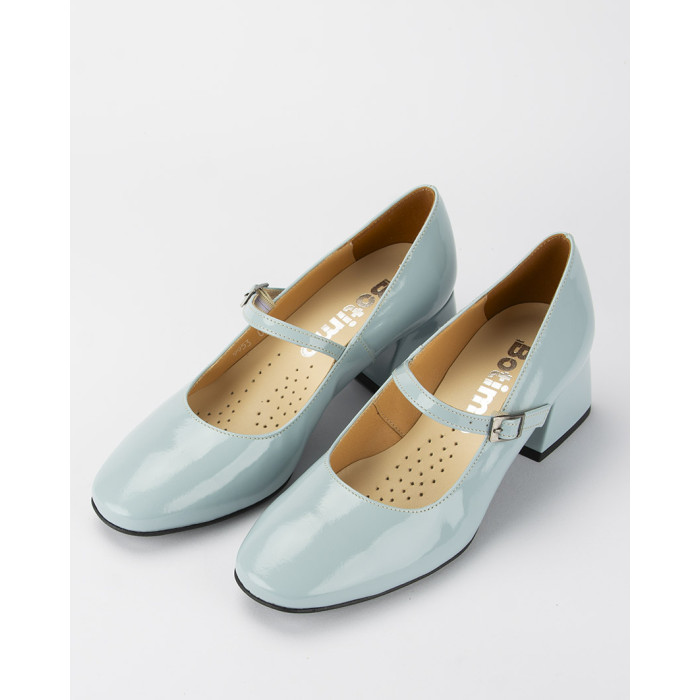 Blue pumps with 4.5 cm heel
