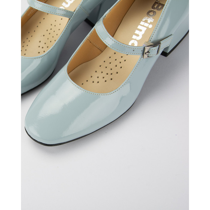 Blue pumps with 4.5 cm heel