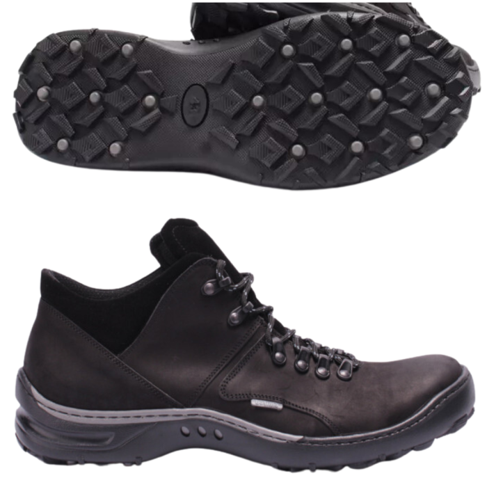 Men's black trekking boots BOTIMO