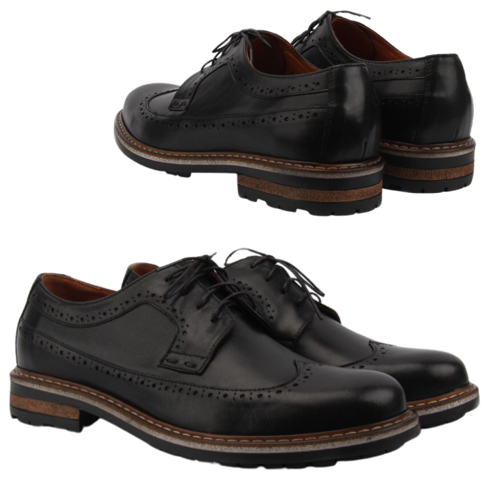 Black full grain leather half boots BOTIMO