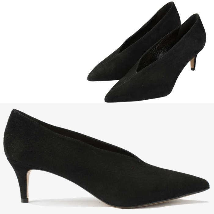 Black stilettos with 7 cm heel