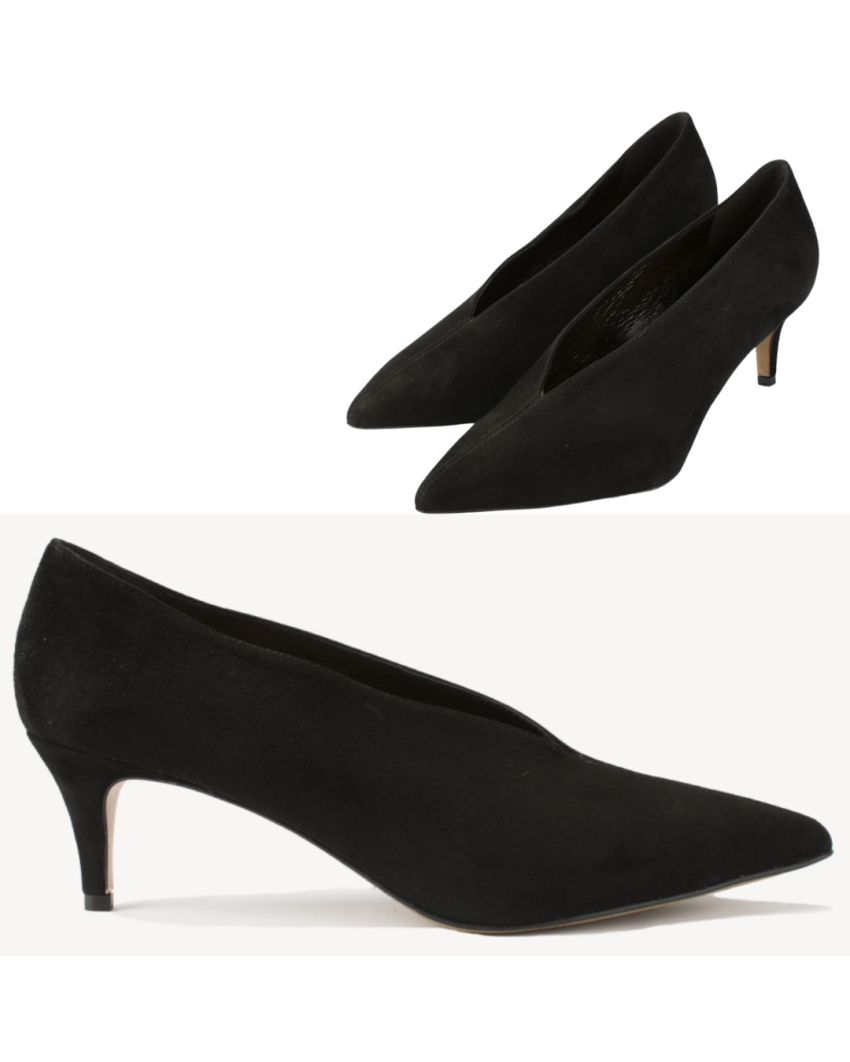 Black stilettos with 7 cm heel