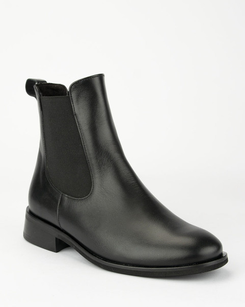 Black classic leather boots