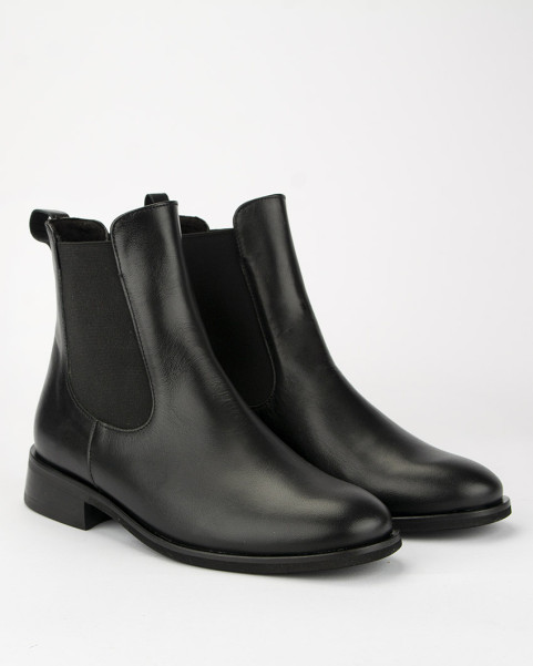 Black classic leather boots