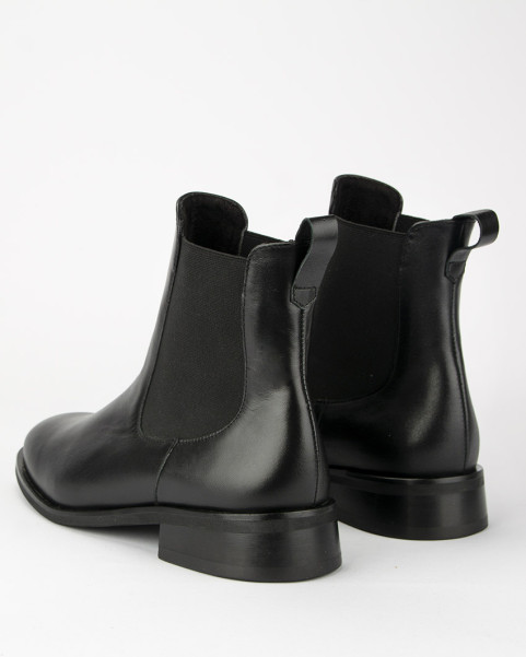 Black classic leather boots