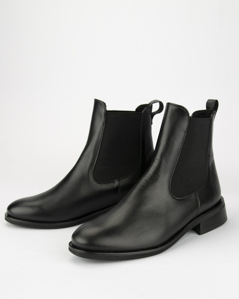 Black classic leather boots