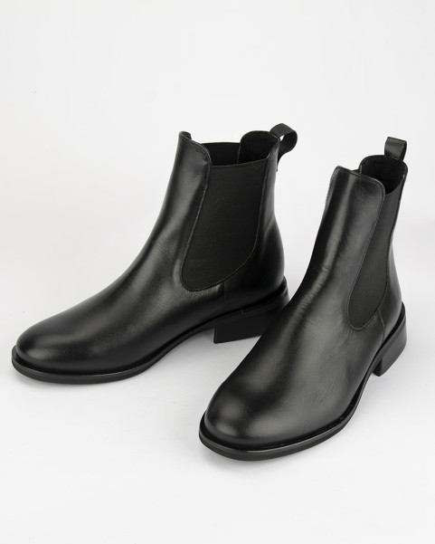 Black classic leather boots