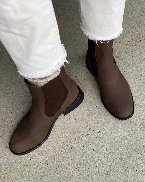 Brown classic leather boots