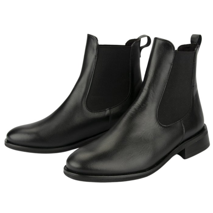 Black classic leather boots