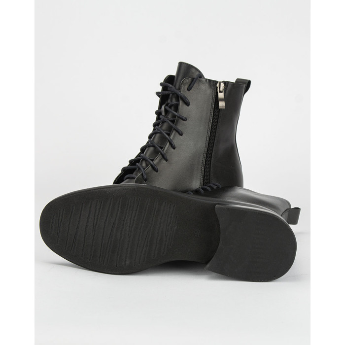 Czarne botki ze skóry licowej BOTIMO