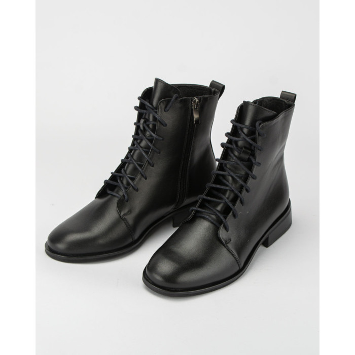 Czarne botki ze skóry licowej BOTIMO