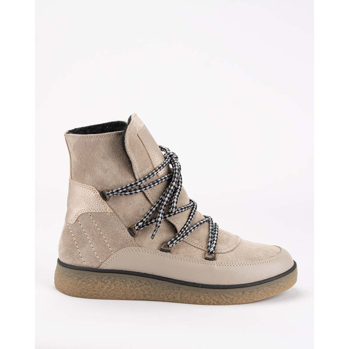 Beżowe śniegowce skórzane BOTIMO