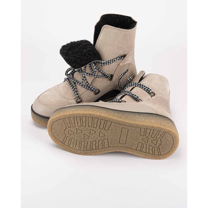 Beżowe śniegowce skórzane BOTIMO