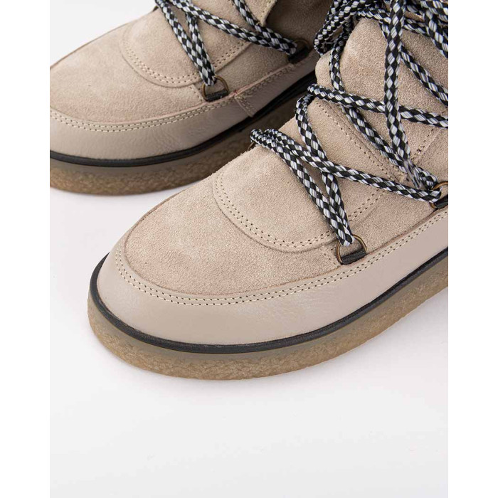 Beżowe śniegowce skórzane BOTIMO