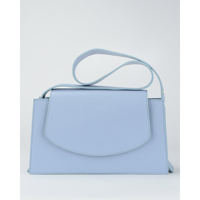 Blue leather postbag