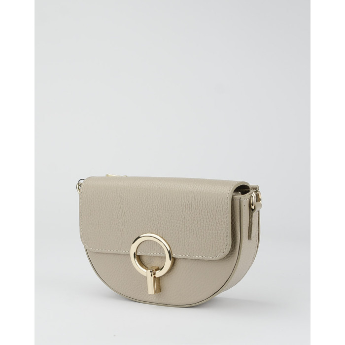 Beżowa torebka na grubym pasku