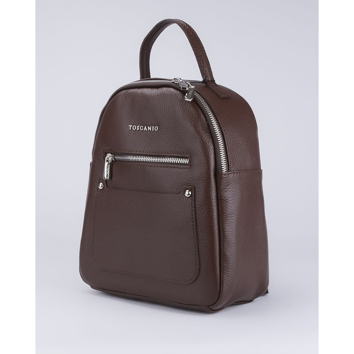 Maroon leather backpack