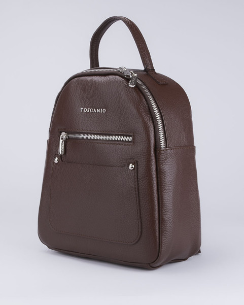 Maroon leather backpack