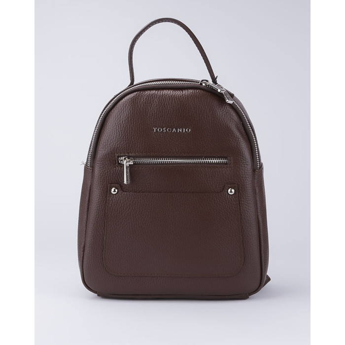 Maroon leather backpack