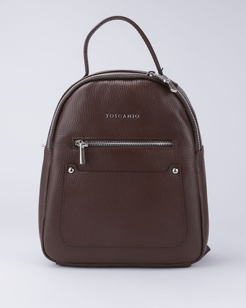 Maroon leather backpack