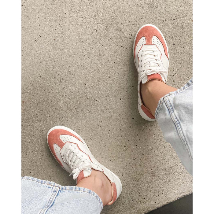 White women's Lucia Coral leather sneakers BOTIMO