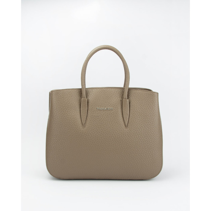 Beige classic leather handbag