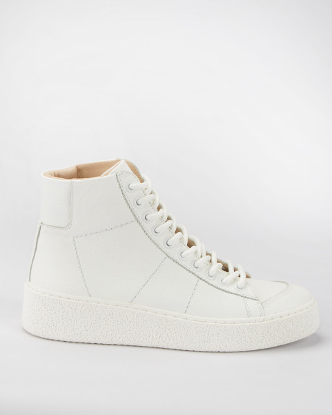 White high leather sneakers by BOTIMO