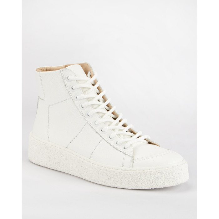 White high leather sneakers by BOTIMO