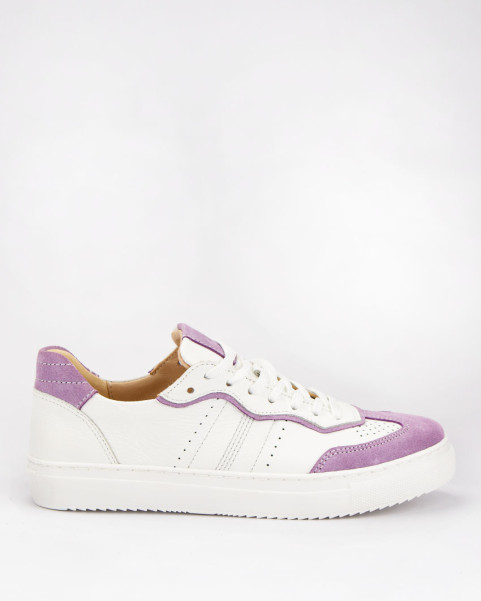 White Lucia Purple leather sneakers BOTIMO