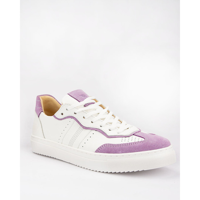 White Lucia Purple leather sneakers BOTIMO