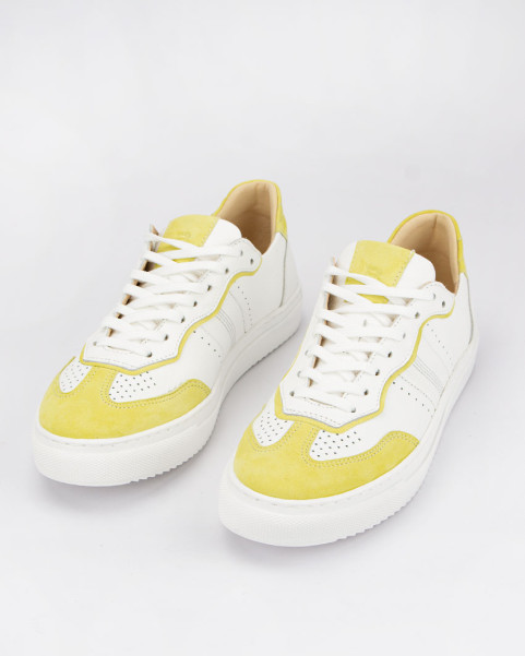 White sneakers women's Lucia Lime natural leather BOTIMO