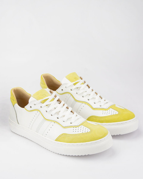 White sneakers women's Lucia Lime natural leather BOTIMO