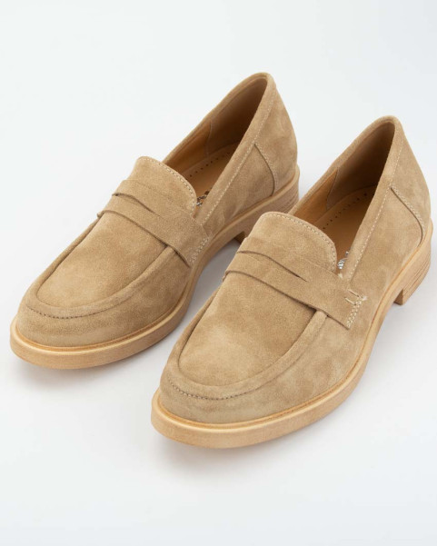 Beige leather moccasins BOTIMO