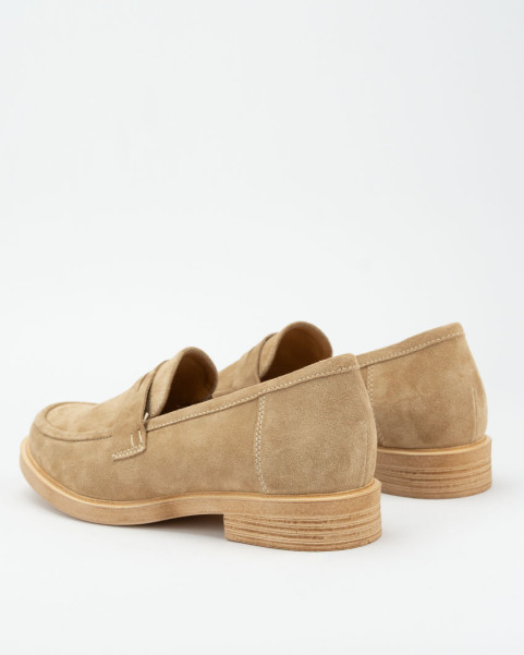 Beige leather moccasins BOTIMO