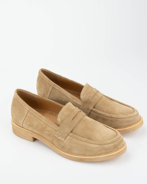 Beige leather moccasins BOTIMO