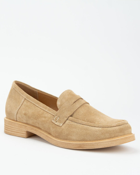 Beige leather moccasins BOTIMO