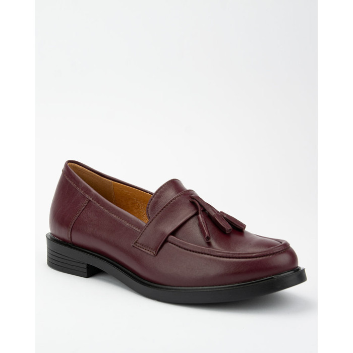 Maroon leather moccasins BOTIMO