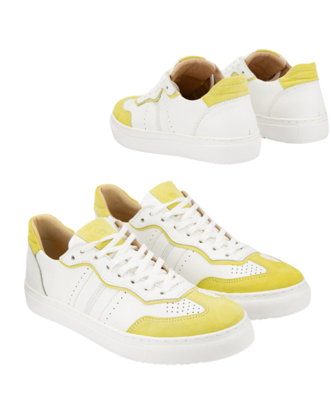 White sneakers women's Lucia Lime natural leather BOTIMO