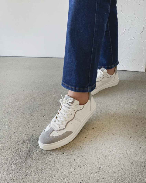 White women's sneakers Lucia Gray natural leather BOTIMO