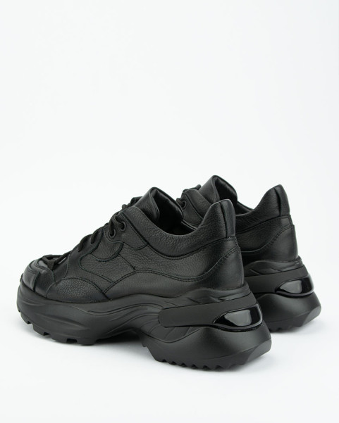 Black leather sneakers BOTIMO