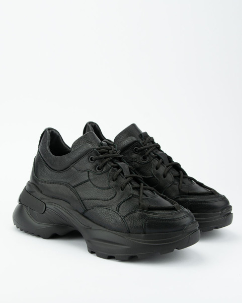 Black leather sneakers BOTIMO