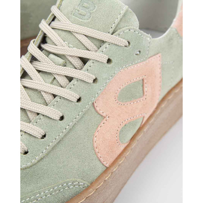 Women's Sara sneakers on high sole, natural leather